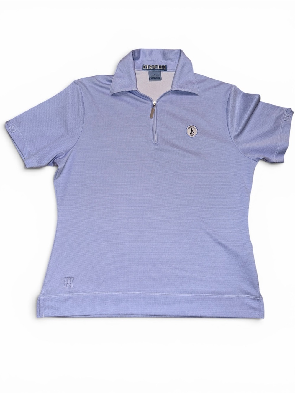 Kate Lord Black Hall Club Lavender Quarter Zip Golf Polo Shirt Women’s Large
